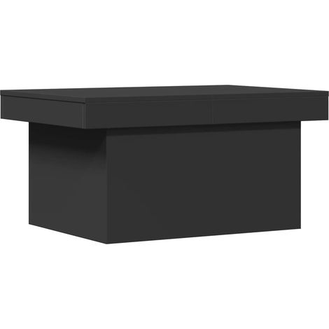 Mesa de centro con tapa corredera, diseño moderno y contemporáneo, 80 x 55 x 40 cm, madera de ingeniería negra DEC039782