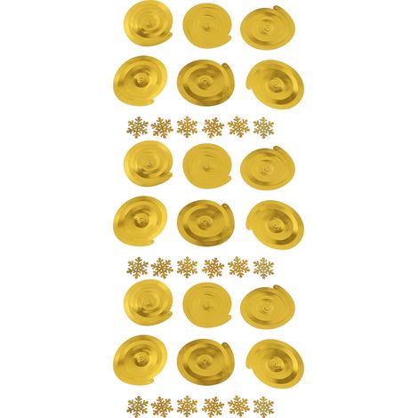18 décorations suspendues en spirale dorées aux couleurs vibrantes, brillantes et scintillantes, pour une décoration de plafond attrayante. (1/5)