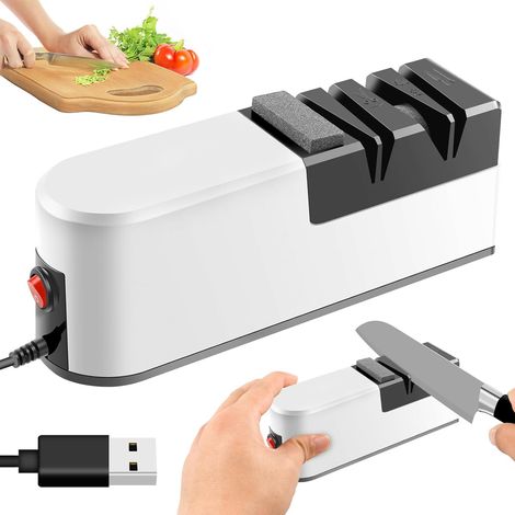 Messerschärfer, 6 einstellbare Stufen, Winkelknopf, multifunktionaler professioneller Messerschärfer für Gastronomie und Polierarbeiten (1/5)