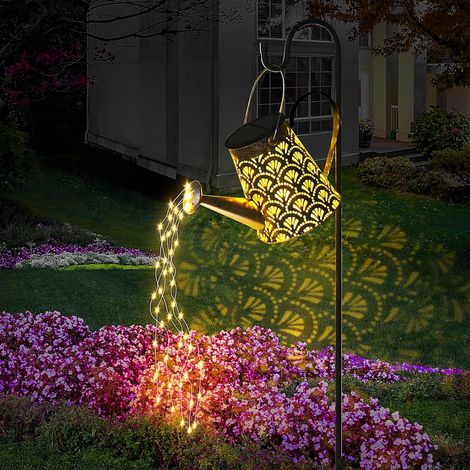 Arrosoir Solaire Extérieur Guirlandes Lumineuses, Rétro Métal avec 60 LED, Décoration Jardin Étanche pour Chemin, Cour, Arbre (1/5)