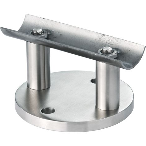 CROSO Wandanker m. Anschlussplatte f. Rohr ø 42,4 mm, ø 100 mm,Edelstahl V2A (1/3)