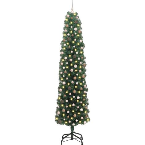 Sapin de Noël artificiel Vert 240 cm PVC et acier et plastique vidaXL (1/5)