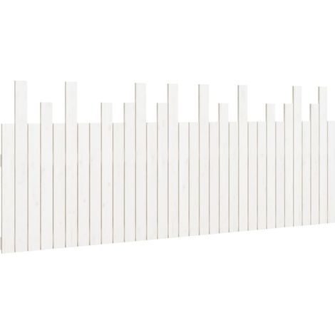 Cabecero dormitorio accesorio mueble pared 204 x 3 x 80 cm madera maciza blanco TDL0202695
