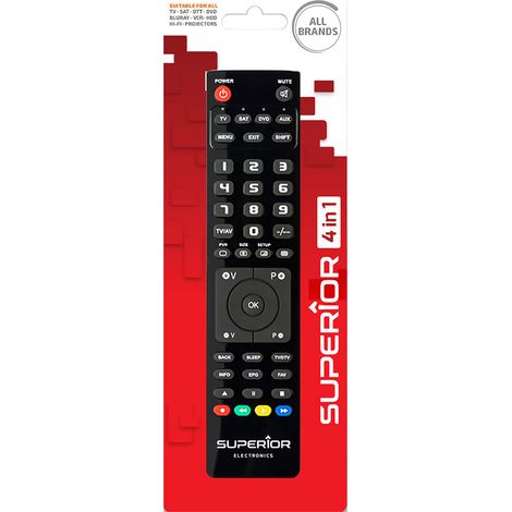 Telecomando Universale Slim 4 in 1 Programmabile da Pc per Tv e Dispositivi