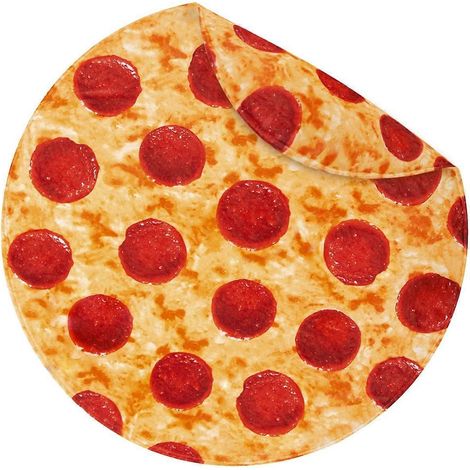 Doppelseitige Pizzadecke 2.0 für Erwachsene und Kinder, Tortilla-Burrito-Decke aus 285 g/m² Flanell