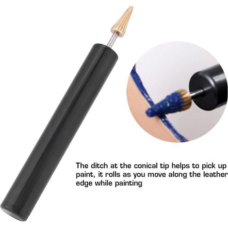 Stylo de Marquage en Cuir pour Bordures de Ceinture - Applicateur de Teinture Noir (1/3)