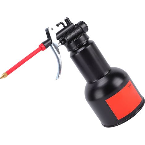 Burette à huile manuelle 500ml en acier au carbone, pompe à huile haute pression pour lubrification à domicile, pistolet graisseur (1/5)