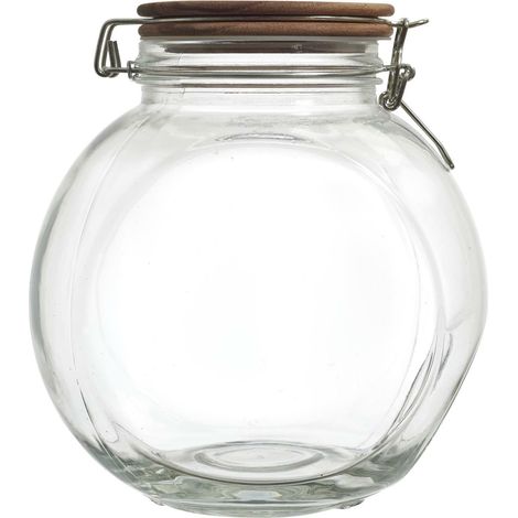 Tarro de almacenamiento con tapa de acacia (1/5)