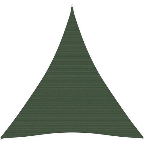 Toldo de vela verde oscuro HDPE 160 g/m² 5x6x6 m (1/5)