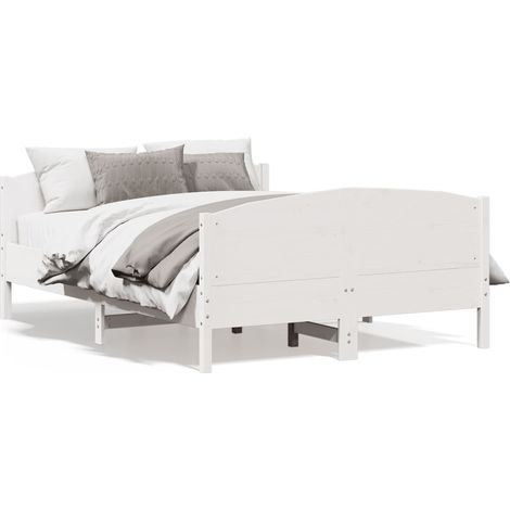 Maison Exclusive - Letto senza Materasso Bianco 120x190 cm Legno Massello di Pino
