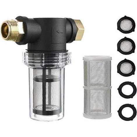 3/4-Zoll-Gartenschlauch-Sedimentfilter für Hochdruckreiniger, Sedimentfilterdüse für Außenwasserfilter (1/5)