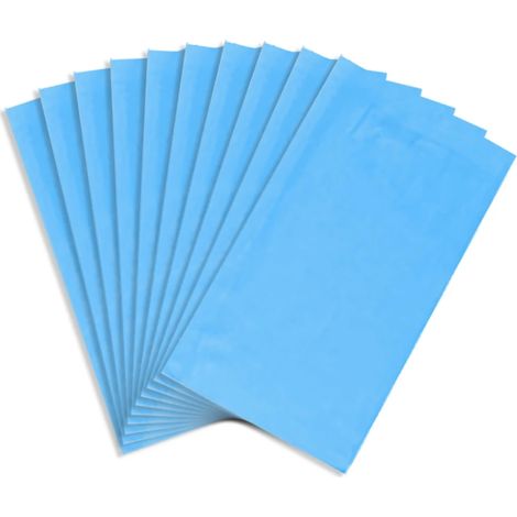Chaussette filtrante bleue pour panier d'écumoire de piscine, idéale pour nettoyer les débris, le pollen et les cheveux. (1/5)