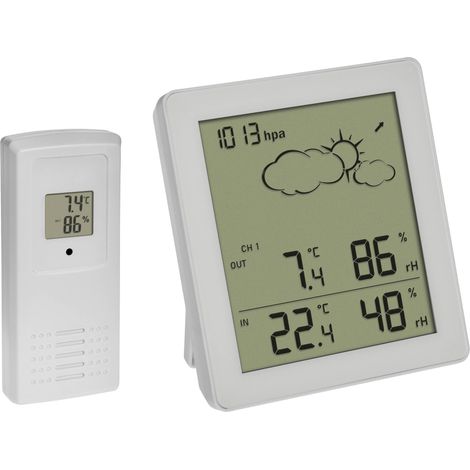 TFA Dostmann CLEAR 35.1168.02 Station météo radiopilotée Prévisions météorologiques 12 à 24 heures Nombre de capteurs m (1/5)