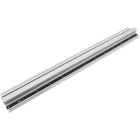 Règle en aluminium avec manche, de mesure pour les mathématiques (1/5)