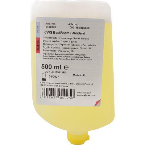 CWS Foam Slim Standard Seifenkonzentrat 500ml, Zitrus Handreiniger für Modelle 4012, 4013 und 7012, 12 Stück (1/3)