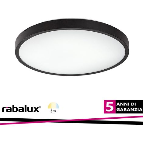 Plafoniera LED Rabalux Alenzo nera Ø35 IP44 24W CCT (1/3)