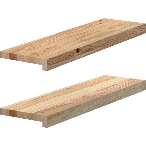 Fensterbänke 2 Stk. Unbehandelt 70x20x2 cm Massivholz Eiche