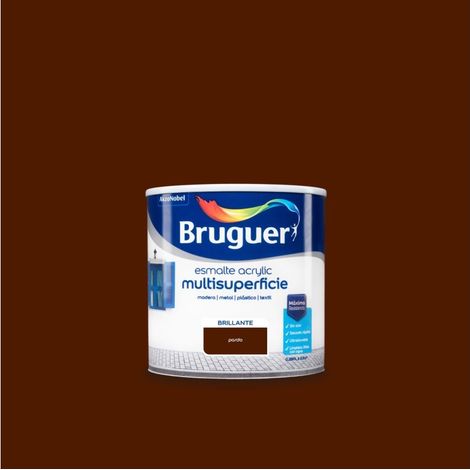Esmalte acril bri. 250 ml pardo int/ext s/olor bruguer (1/5)