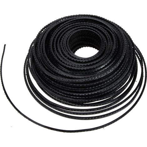 Hochleistungs-Nylon-Trimmerfaden mit Sägezähnen, 15 m Spule für elektrische und benzinbetriebene Trimmer, professionelles Zubehör für Rasenpflege und Gartenarbeit