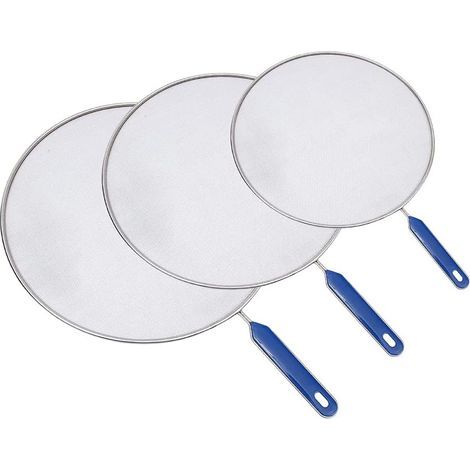 3PCS Splatter Proof Lid, Stainless Steel Splatter Guard, Splatter Proof Lid, Splatter Proof Lid, Stainless Steel Splatter Screen Protector, for Cookware