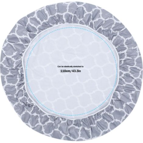 Nappe ronde élastique, base en flanelle à motif floral, avec élastique, imperméable et facile à nettoyer d'un simple coup d'éponge. (1/5)
