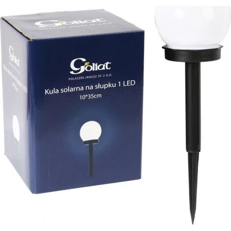 BOLA SOLAR, Goliat negro, lámpara de JARDÍN, insertable