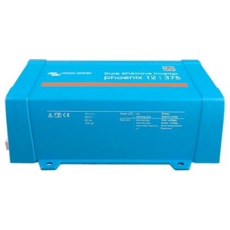 Victron – Onduleur 12V 375VA – Tension de sortie 230V – Pur sinus pour installations photovoltaïques – Efficacité 90%