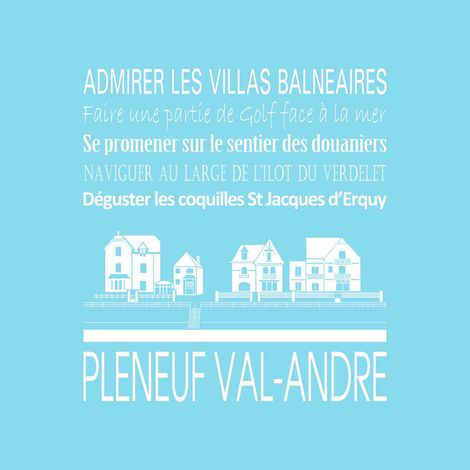 Tableau sur toile Pléneuf-Val-André glacier 30x30 cm - Impression sur Toile Murale Décorative - Image imprimée en HD sur Toile - Toile sur Châssis en Bois FSC - Fabriqué en France (1/4)