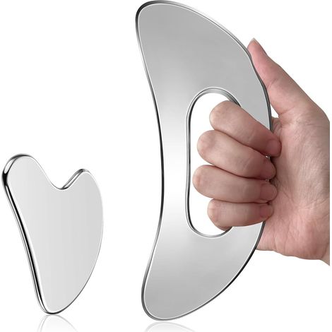 Lymphdrainage-Stimulator, Massagehilfen aus Holz, Body-Gua-Sha-Paddel. Lymphdrainagehilfe aus Holz zur Muskelentspannung, Schmerzlinderung, Anti-Cellulite, 15,5 x 8,9 cm (1/5)