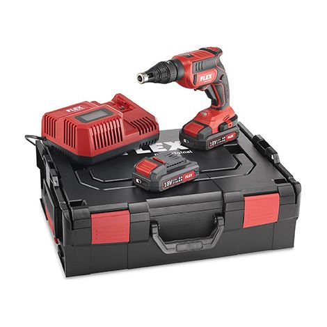 Coffret visseuse accu pour vis autoperceuses 18V - 0-4500/min - Flex (1/5)