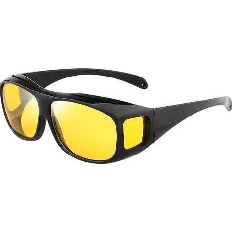 Lunettes de conduite nocturne jaunes : réduisent l’éblouissement et améliorent la visibilité. (1/5)