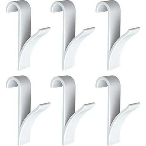 Set of 6 Towel Hooks - White (1/5)