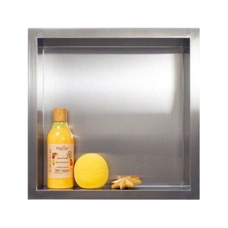 Wall-BOX ONE – Eingelassenes Regal aus Edelstahl, 30 x 30 x 7 cm (1/4)