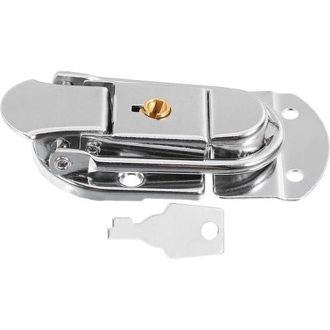 Fermoir pour Valise en Fer Argenté, Petit Loquet Robuste Accès Facile, pour Coffre à Bijoux et Boîtes en Bois (1/5)