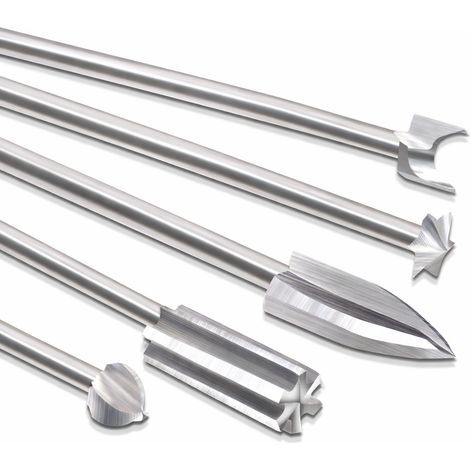 Outils électriques de sculpture sur bois pour outils rotatifs, 5 têtes de sculpture différentes, outils de gravure, tige de 3 mm pour la sculpture sur bois DIY, le perçage et la micro-sculpture (1/5)