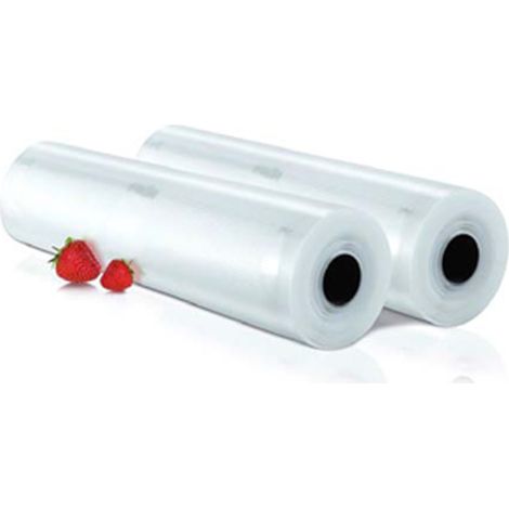 Kitchenchef – Lot de 2 rouleaux de sacs sous vide 28 cm x 3 m – Compatibles avec emballeuses Vs201 – Conservation optimale des aliments – VBR280