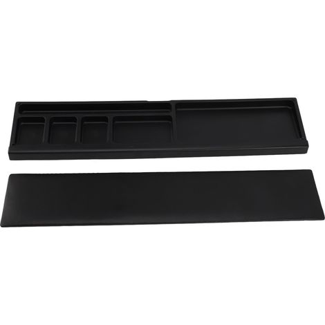Repose-poignet ergonomique antidérapant pour clavier avec étui de rangement compartimenté, bureau, noir