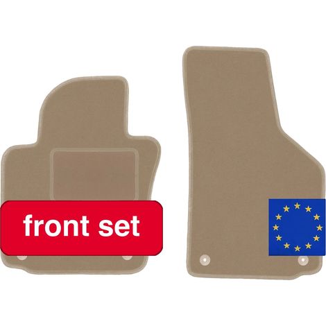 Auto-Veloursmatten, langlebiger Schutz, maßgeschneiderte Passform, Beige (1/5)