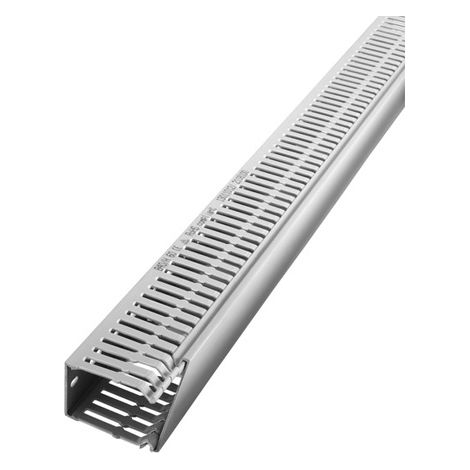 Goulotte de 100 mm x 80mm x 2m, Ouvert, en PVC Gris ( Prix pour Paquet de 12 )