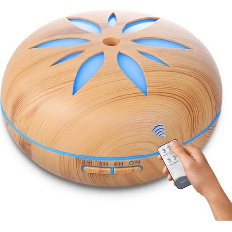 Diffuseur dHuile Essentielle 550ml Humidificateur dair Ultrasonique Brume Arme Parfum Electrique avec Tlcommande 7 Odipie (1/5)