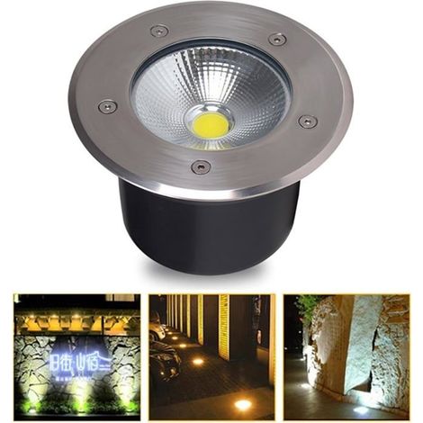 Spot Encastrable Exterieur, LED Enterré Lumière IP66 Étanche AC85-265V LED Spot Encastré Au Sol (Color : Warm White, Size (1/5)