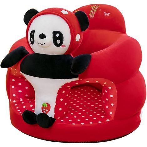 Fauteuil-canapé bébé en peluche, léger et portable, unisexe, motif panda, convient aux nourrissons et aux jeunes enfants. (1/5)
