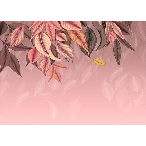 Komar Wandtapete - Falling Leafs - 250 x 350 cm - Vlies Digitaldruck (1/5)