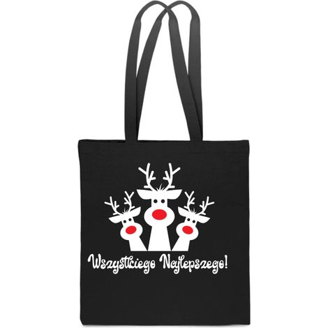 Öko-Baumwolltasche Rentier HAPPY BIRTHDAY für Geschenke TT218 (1/2)