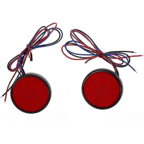 2 feux arrière ronds rouges pour voiture (feu stop). (1/5)