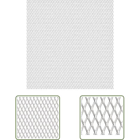 The Living Store Gittermatte Streckmetall Edelstahl 100x85 cm 30x17x2,5mm - Streckmetall - Edelstahlzaun - Gartenzaun - Maschendrahtzaun - Metallgitter (1/3)