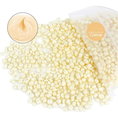 Cire d'épilation, perles de cire dure, sans besoin de strip, Crème 500g (1/2)
