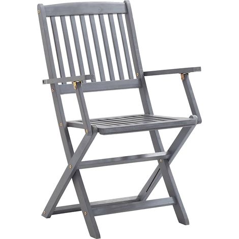 Maison Exclusive - Klappbare Gartenstühle 6 Stk. Massivholz Akazi (1/5)