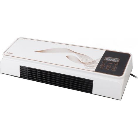 Chauffage soufflant électrique mural en ABS PP, mini appareil de chauffage et de refroidissement avec télécommande pour chambre, salle de bain et salon, prise 220 V UE (1/5)