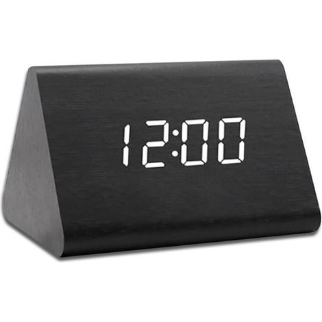 Réveil Numérique LED - Horloge de Table Digital avec 3 Alarmes - Rechargeable USB - Luminosité et Volume Réglables